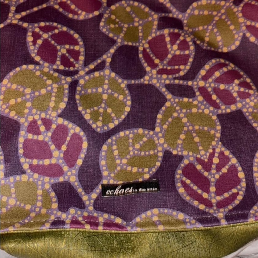 Echoes in the Attic Leaf Pattern Fabric backpack